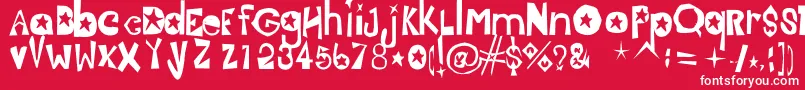 フォントJasmine – 赤い背景に白い文字