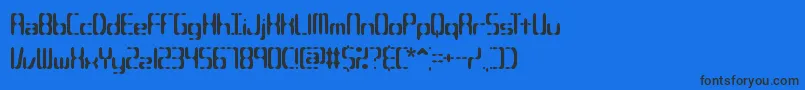 Compc2s Font – Black Fonts on Blue Background