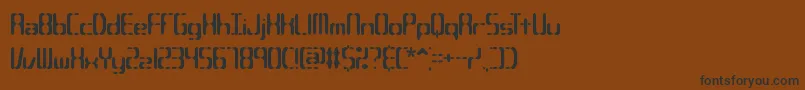 フォントCompc2s – 黒い文字が茶色の背景にあります