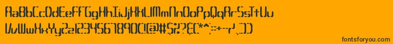 Compc2s Font – Black Fonts on Orange Background
