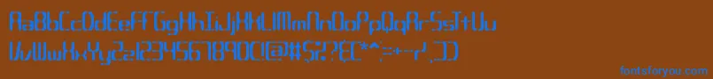 Compc2s Font – Blue Fonts on Brown Background