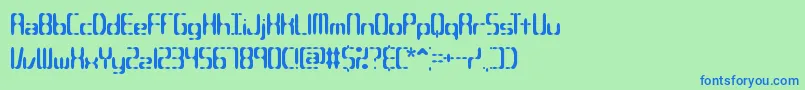 Compc2s Font – Blue Fonts on Green Background