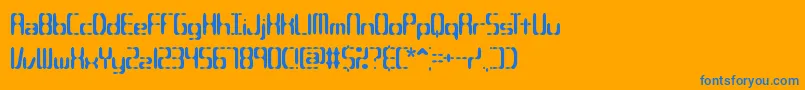 Compc2s Font – Blue Fonts on Orange Background