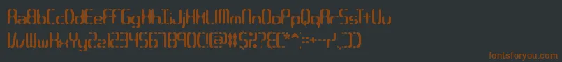 Compc2s-fontti – ruskeat fontit mustalla taustalla