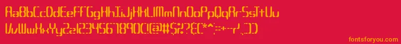 Шрифт Compc2s – оранжевые шрифты на красном фоне