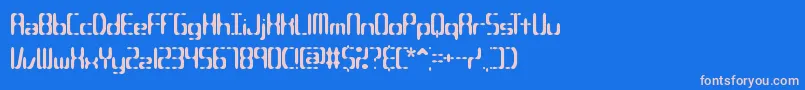 フォントCompc2s – ピンクの文字、青い背景