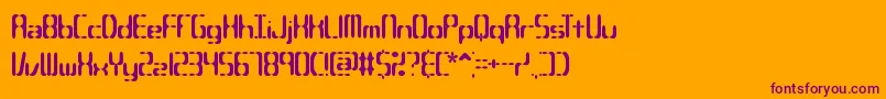 Compc2s Font – Purple Fonts on Orange Background