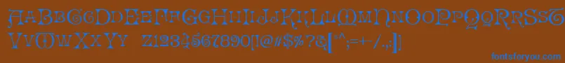 LaMedusa Font – Blue Fonts on Brown Background