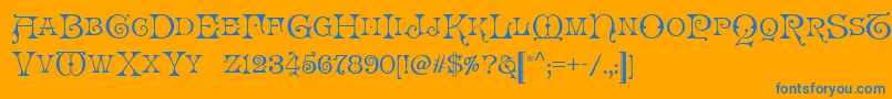 LaMedusa Font – Blue Fonts on Orange Background