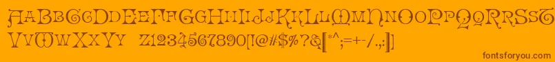 LaMedusa Font – Brown Fonts on Orange Background