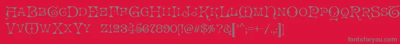 LaMedusa Font – Gray Fonts on Red Background