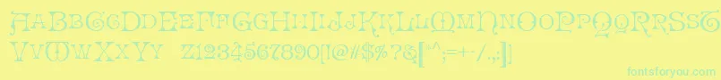 LaMedusa Font – Green Fonts on Yellow Background