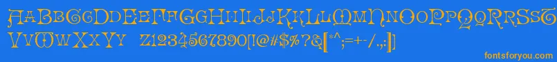 LaMedusa Font – Orange Fonts on Blue Background