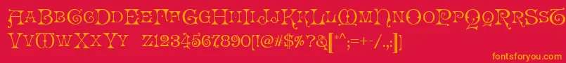 LaMedusa Font – Orange Fonts on Red Background