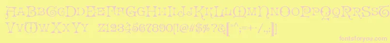 LaMedusa Font – Pink Fonts on Yellow Background