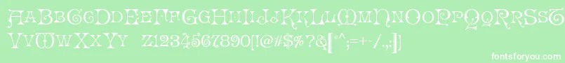 LaMedusa Font – White Fonts on Green Background