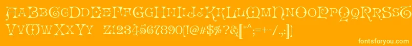 LaMedusa Font – Yellow Fonts on Orange Background
