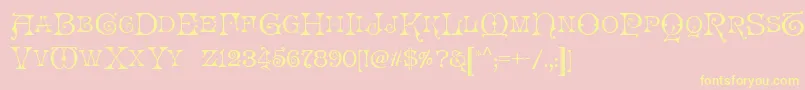 LaMedusa Font – Yellow Fonts on Pink Background