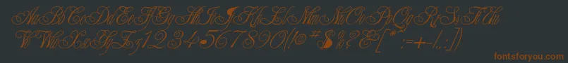 OsirusNormal Font – Brown Fonts on Black Background