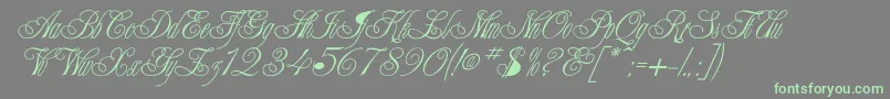 OsirusNormal Font – Green Fonts on Gray Background