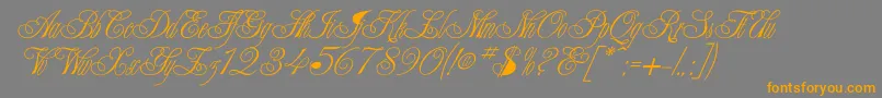 OsirusNormal-Schriftart – Orangefarbene Schriften auf grauem Hintergrund