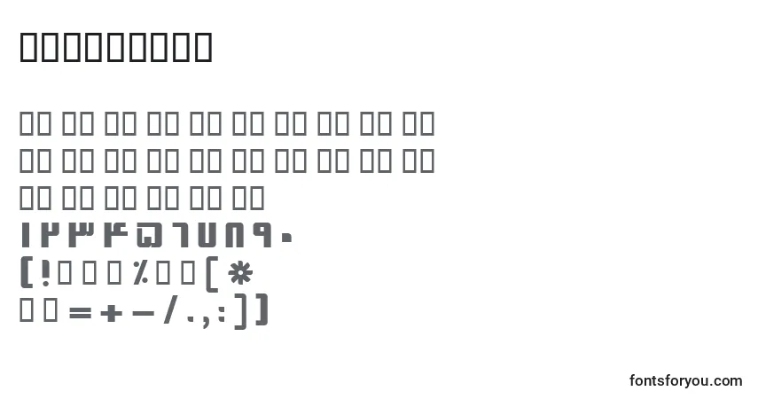 Шрифт BSinaBold – алфавит, цифры, специальные символы