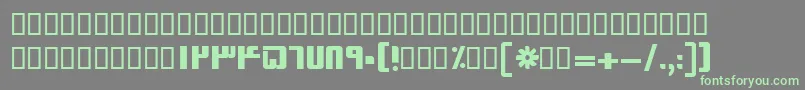 BSinaBold-fontti – vihreät fontit harmaalla taustalla
