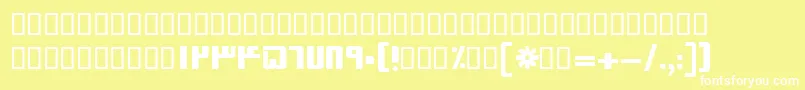Fonte BSinaBold – fontes brancas em um fundo amarelo