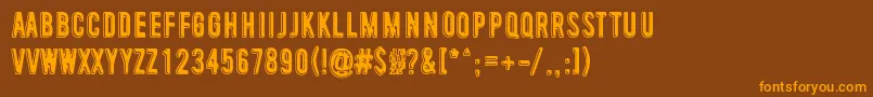 IsThatClear Font – Orange Fonts on Brown Background