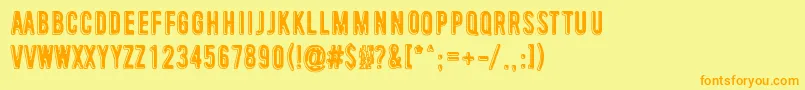 IsThatClear Font – Orange Fonts on Yellow Background