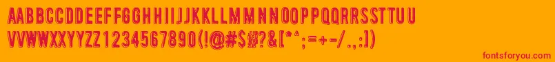 IsThatClear Font – Red Fonts on Orange Background