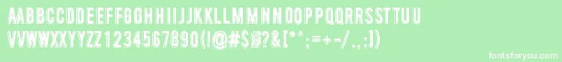 IsThatClear Font – White Fonts on Green Background