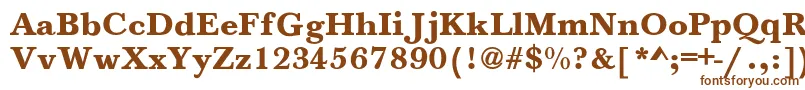 HoundsBold-fontti – ruskeat fontit valkoisella taustalla