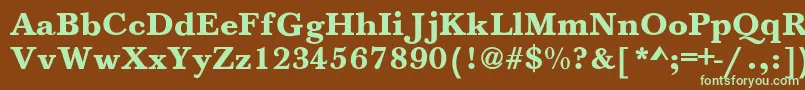 HoundsBold Font – Green Fonts on Brown Background