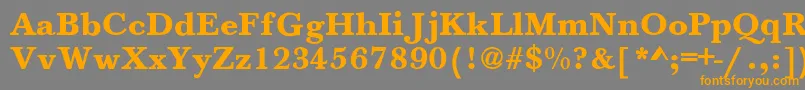 フォントHoundsBold – オレンジの文字は灰色の背景にあります。