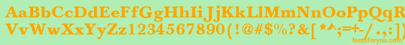 HoundsBold Font – Orange Fonts on Green Background