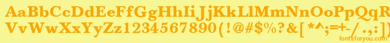 HoundsBold Font – Orange Fonts on Yellow Background