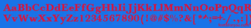 HoundsBold-fontti – punaiset fontit sinisellä taustalla