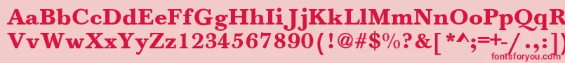 HoundsBold Font – Red Fonts on Pink Background