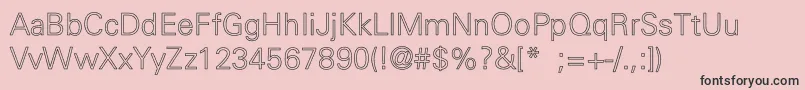 UniversLightLightHollow Font – Black Fonts on Pink Background