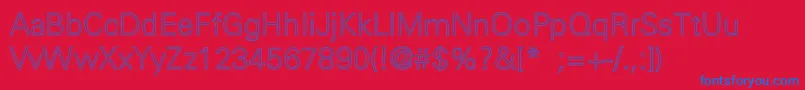 UniversLightLightHollow Font – Blue Fonts on Red Background