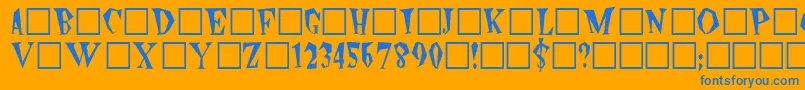 WildsidePlain Font – Blue Fonts on Orange Background