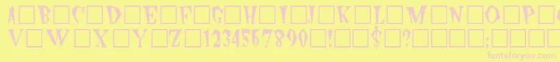 WildsidePlain Font – Pink Fonts on Yellow Background