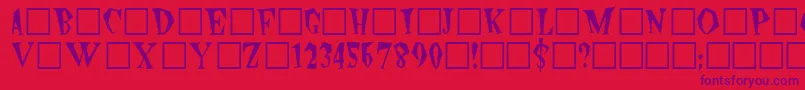 WildsidePlain Font – Purple Fonts on Red Background