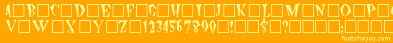 WildsidePlain Font – Yellow Fonts on Orange Background