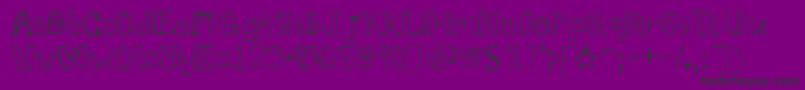 Tictactoe-fontti – mustat fontit violetilla taustalla