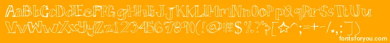 Tictactoe Font – White Fonts on Orange Background