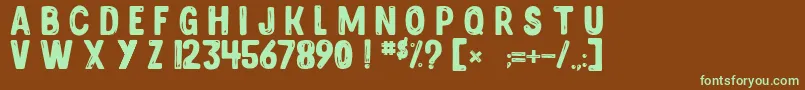fuente BullesDeChocolats – Fuentes Verdes Sobre Fondo Marrón