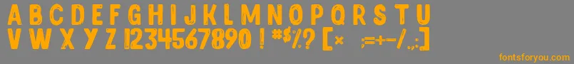 BullesDeChocolats Font – Orange Fonts on Gray Background