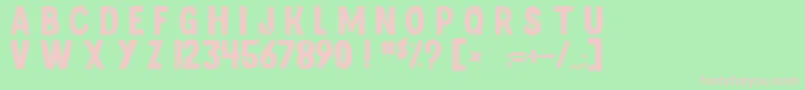 BullesDeChocolats-Schriftart – Rosa Schriften auf grünem Hintergrund